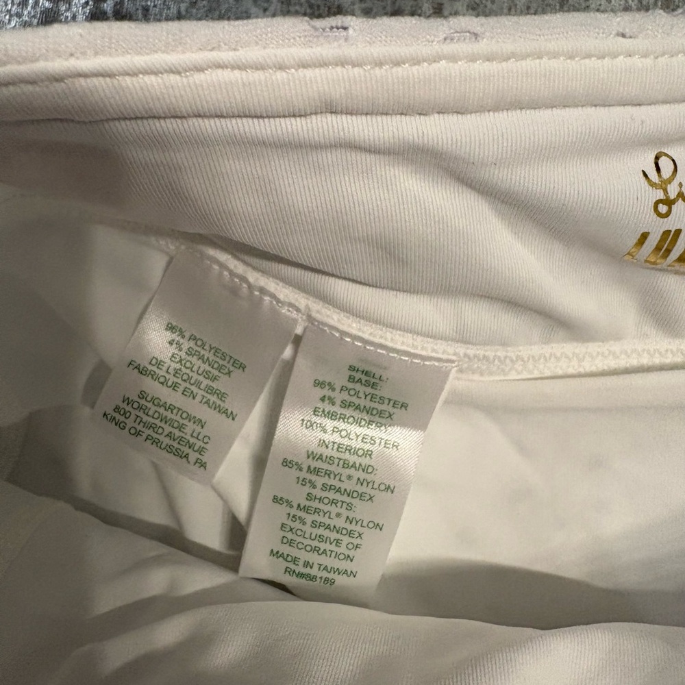 Women's Lily Pulitzer Luxletic White Eyelet Skort Size XS - Picture 4 of 7